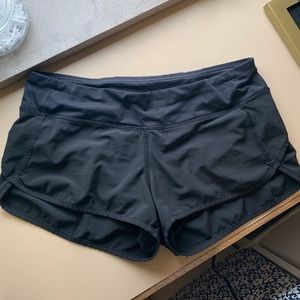 Black lululemon speed shorts size 6!!
